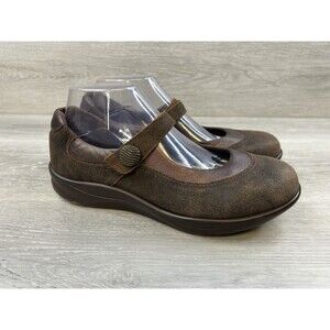 SAS Step Out Womens Brown Mary Jane Shoes 9n Flat Leather Casual Comfort